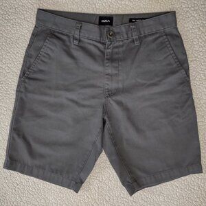 RVCA gray casual cotton blend Weekend Chino shorts mens size 30